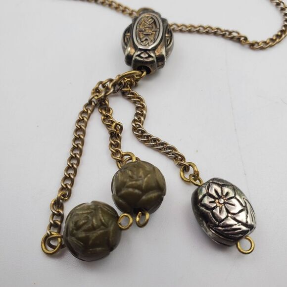 Victorian Carved tassel necklace N0822 - Picture 2 of 4